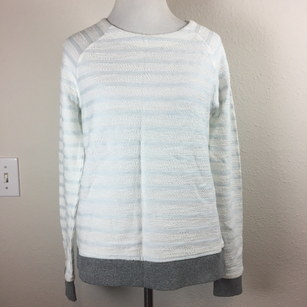 NWT Lou & Grey white blue striped sweatshi…
